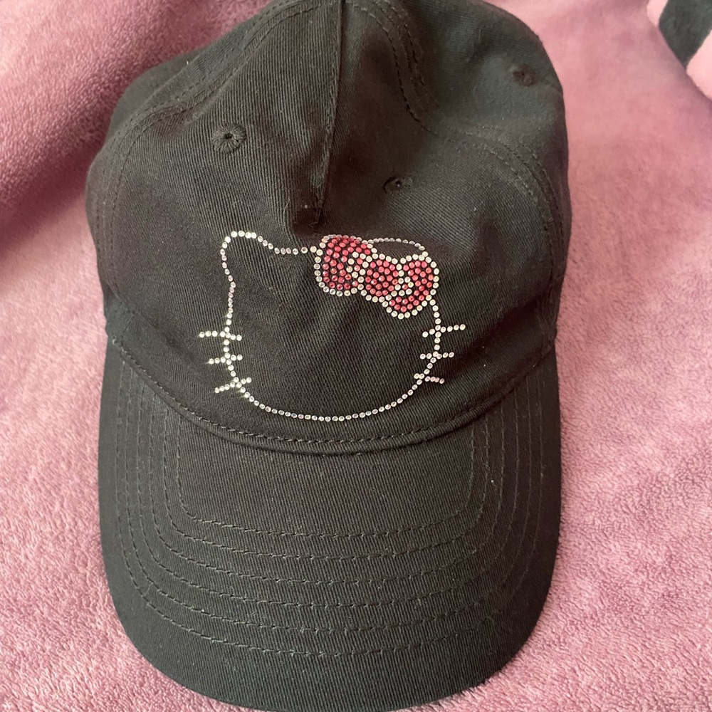 Sanrio Black and Pink Hello Kitty Hat